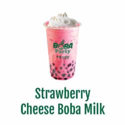 Strawberry Cheese Boba Milk