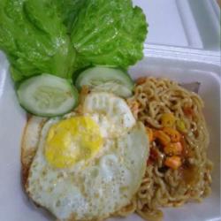 Mie Telur Level ( Telur Ceplok / Dadar )