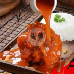 Grill Chickin Crunch Olesan Saus Asam Manis ( Tanpa Nasi )