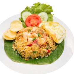 Nasgor Kambing Telur Ceplok