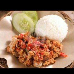 Nasi Kulit Crispy Geprek