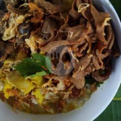 Bubur Ayam Toping Usus Dan Telur