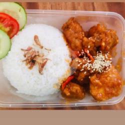 Nasi Ayam Saus Barbeque