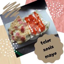 Roti Kuro Kukus/bakar Telor Sosis Mayonaise