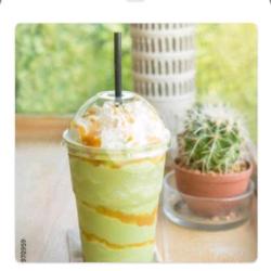 Green Tea Caramel Float