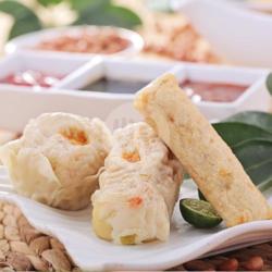 Siomay Ikan Udang Kukus Campur Otak - Otak Ikan Goreng