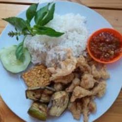 Nasi Jamur Krispy Tahu Tempe Sambal Ijo