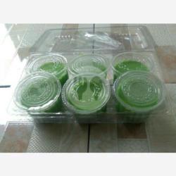 Puding Cup Pandan Asli Isi 6