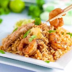 Nasi Goreng Seafood. Fried Rice Seafood