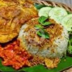 Nasi Telur Dadar Krispy   Abon Sapi