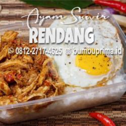 Nasi Ayam Suwir - Rendang