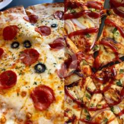 Pizza Sosis Keju Mozza Jumbo   Pizza Sosis Keju Bbq Jumbo