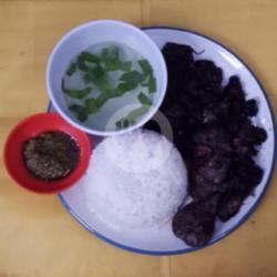 Paket Paru Goreng   Nasi   Cabe Ijo   Kuah Kaldu Ayam