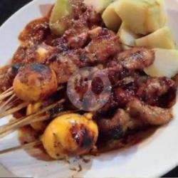 Sate Kulit Telur   Lontong Atau Nasi