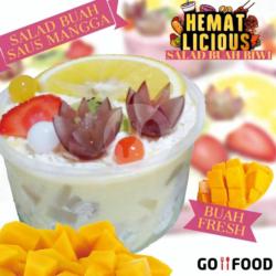 Salad Buah Manggo Cheese Full Keju Medium (12 Macam Isi , 300ml)