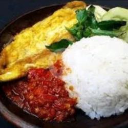 Nasi   Penyet Telor Dadar