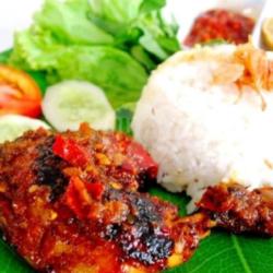 Ayam Bakar Mantul   Nasi