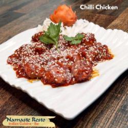 Chilli Chicken (dry/gravy) Free Butter Naan