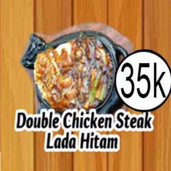 Double Chicken Steak Lada Hitam