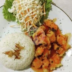 Kangen Nasi 2(nasi Putih Chiken Thai Coleslaw Salad)