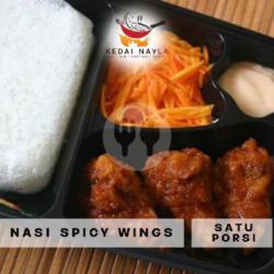 Nasi Bento Spicy Wings