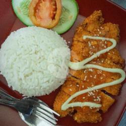 Nasi/kentang Chicken Katsu