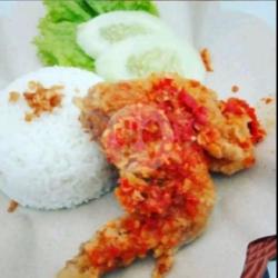 Nasi Sayap Kremes  Sambel Bawang