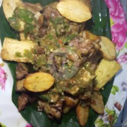 Ayam, Jengkol Sambel Mercon   Nasi