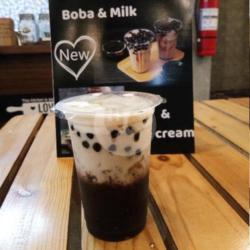 Boba Coklat Fresh Milk Ice