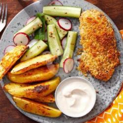 French Fries   Ayam Katsu Saus Keju