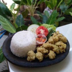 Bunga Kol Crispy Dan Nasi