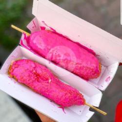 Corndog Mozarella Strawberry Glaze