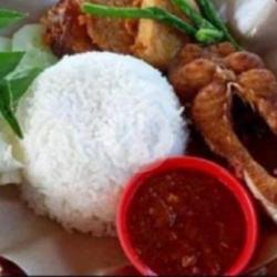 Lalapan Ikan Patin   Nasi