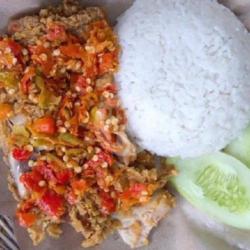 Nasi Ayam Gepuk Sambel Bawang (paha)