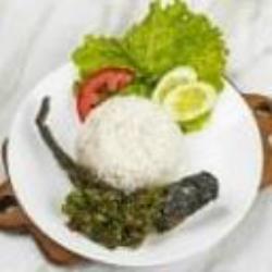 Pecel Lele Sambal Ijo Pakai Nasi