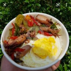 Rice Bowl Sambal Cumi Asin Telor Ceplok