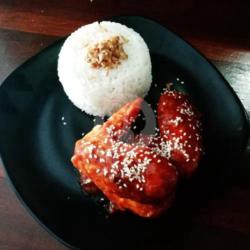 Chicken Wings Pedas   Nasi