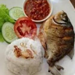 Bawal Goreng Pakai Nasi