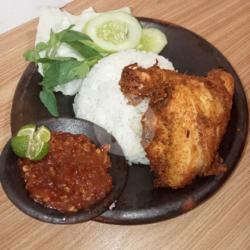 Penyetan Ayam Biasa   Nasi