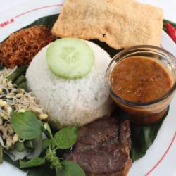 Nasi Pecel Empal Goreng