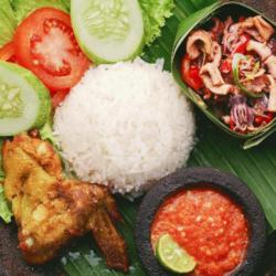 Paket Ayam Kampung Serundeng Lengkap