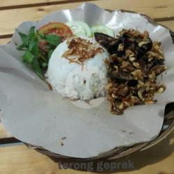 Nasi Terong Geprek/penyet