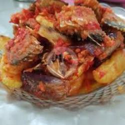 Nasi Ikan Nila Asin Goreng