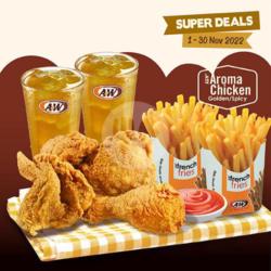 Super - 4 Aroma Chicken, Fries & Lemon Tea