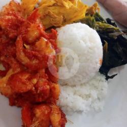 Nasi Rames Udang Balado