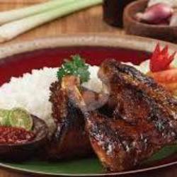 Bebek Bakar Nasi Sambel Lalapan