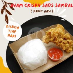 Ayam Crispy Saos Sambal Ocieds ( Paket Nasi)