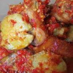 Ayam Jengkol Sambal Merah   Nasi