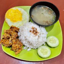 Nasi Telur Bakso Geprek