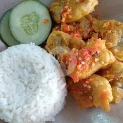 Nasi Tahu Krispi Sambal Cobek